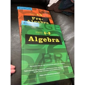 Menge 2 KUMON Grade 6-8 Voralgebra und Algebra - Bild 1 von 1