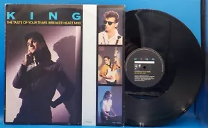 12" Single - King "The Taste Of Your Tears" Crazy Party / Alone Without You BX4A - Imagen 1 de 2