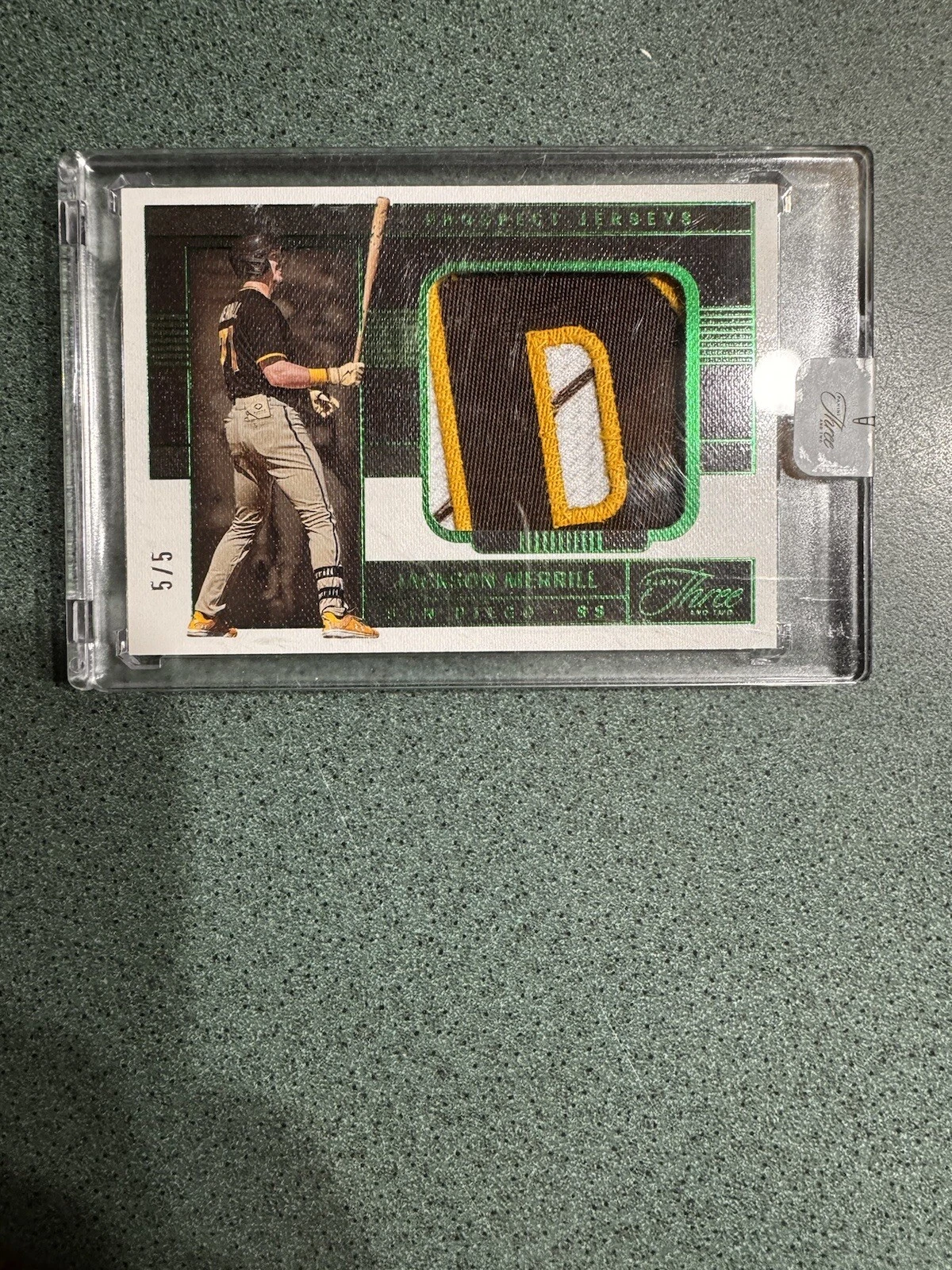 2023 Panini Two And Three Jackson Merrill  Prospect Jersey Patch 5/5