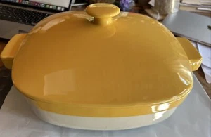 Vintage Kitchenaid gelb/weiß Auflaufform mit Deckel - Bild 1 von 6