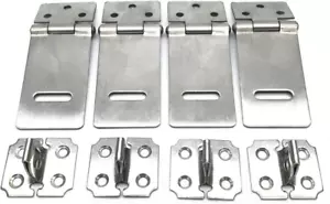 Padlock Locking Hasp Staple Safety Door Clasp Gate Lock Latch Stainless Steel... - Picture 1 of 4