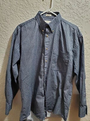 Camisa mediana Crossings Peached para hombre manga larga abotonada patrón X negra gris Foto 1 de 4