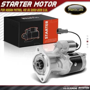 Starter Motor for Nissan Patrol Y61 GU 2000-2019 3.0L 4cyl ZD30DDTi Diesel 12V - Picture 1 of 8
