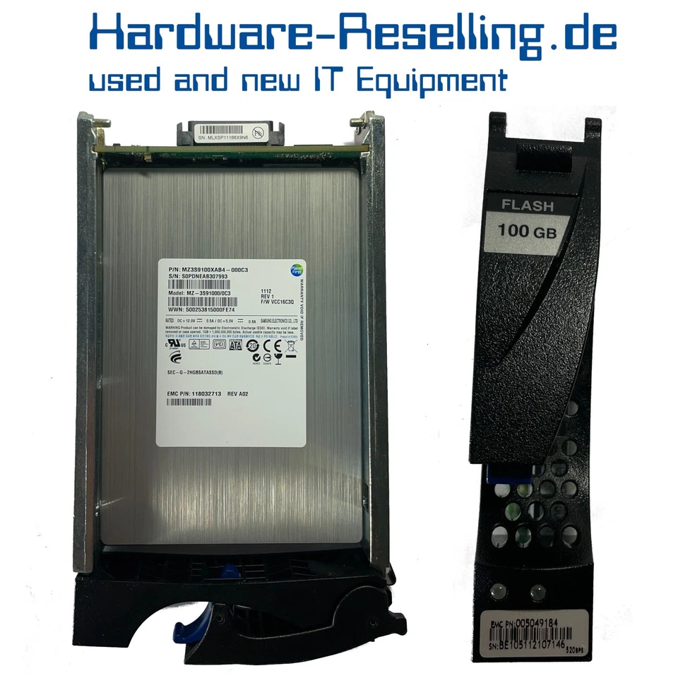 EMC 005049184 100GB 3,5" LFF 6Gb SAS SSD  118032713 Samsung MZ3S9100XAB4-000C3 - Bild 1 von 1