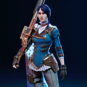 Figura stampata in 3D Caitlyn, statua della Lega Arcana delle Leggende, non dipinta - Foto 1 di 12