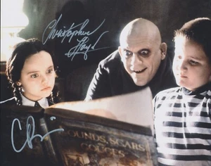CHRISTOPHER LLOYD & CHRISTINA RICCI Firmado 11x14 FAMILIA ADDAMS Beckett J68653 - Imagen 1 de 4