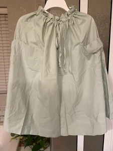 NWT Womens Light Green Oversized One Size Adjustable Straw Waist Full Maxi Skirt - Picture 1 of 3