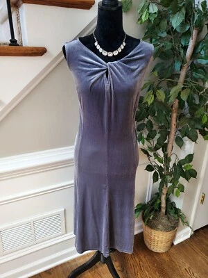 Vestido para mujer Susan Graver gris liso poliéster sin mangas hasta la rodilla talla 2XL Foto 1 de 4