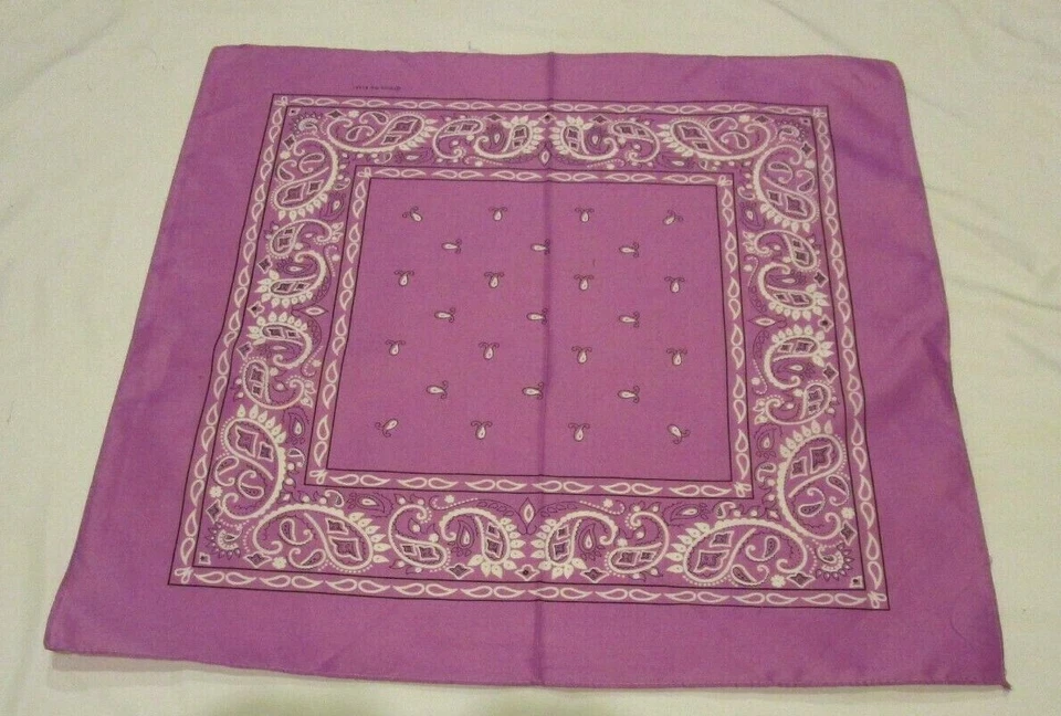 Mascarilla facial 100 % algodón lavanda cachemira pañuelo, envoltura para la cabeza, bufanda, pulsera - ¡Nueva! Foto 1 de 1