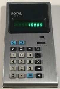 Royal 8S EC39 Precision Electronic 8-Digit Blue Display Pocket Calculator 1976 - Picture 1 of 5