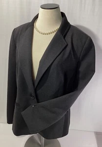 Giacca da lavoro donna Chico’s taglia 2 elasticizzata colore grigio/nero maglia - Foto 1 di 12