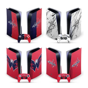 OFFICIAL NHL WASHINGTON CAPITALS VINYL SKIN FOR SONY PS5 DISC EDITION BUNDLE - Picture 1 of 12