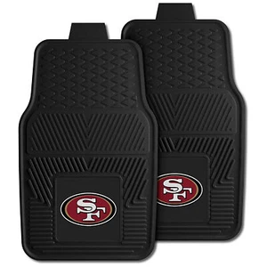 Fanmats 27 x 17" Vinyl Front Row Car Floor Mat 2 Piece Set, San Francisco 49ers - Picture 1 of 7