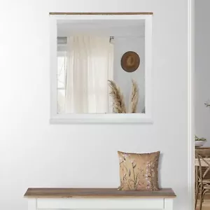 Wandspiegel Holzspiegel Spiegel Massivholzrahmen Mangoholz 80x76 cm WOMO-DESIGN® - Bild 1 von 4