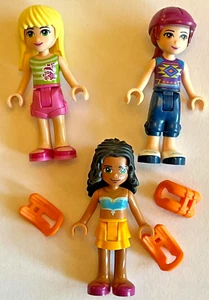 Lego Friends Figures (set of 3) Liza, Mia with Southwest shirt, Girl w/blue top - Picture 1 of 4