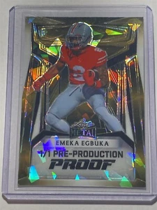 EMEKA EGBUKA Buckeyes Buccaneers 2023 Blattmetall Kristall GOLD PP 1/1 - Bild 1 von 3