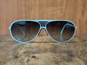 VINTAGE LACOSTE WHITE PILOT SUNGLASSES MADE IN FRANCE 62/11 #1067 - Picture 1 of 14