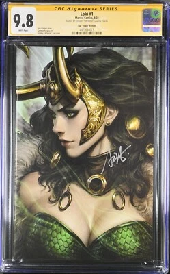 Loki 1 1:100 Artgerm Virgin Variant CGC 9.8 Signature Series Stanley Lau Cover - Image 1 of 2
