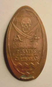 PIRATES OF THE CARIBBEAN Elongated Souvenir Medal ~ TDL0428 / Tokyo Disneyland - Picture 1 of 1