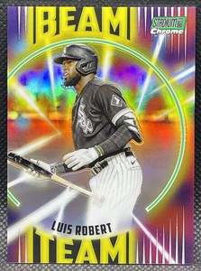 2022 Stadium Club Chrome Luis Robert Beam Team Green Refractor #42/99