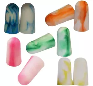** 10 PAIRS ** Soft Foam Reusable Ear Plugs Anti Noise Sleep Swim Work UK - Picture 1 of 2