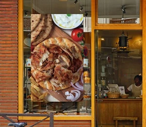 3D Grill Kebab Shop BBQ I355 Fenster Aufkleber Vinyltapete Wandbilder Coco - Bild 1 von 11