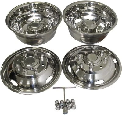 Ford F350 2005-2021 17"" acero inoxidable doble rueda simulador revestimiento juego Foto 1 de 4