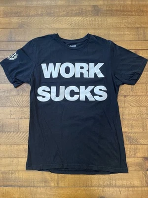 Camiseta Blink-182 Work Sucks I Know Lyric Graphic Negra Todas las Cosas Pequeñas Talla M Foto 1 de 2
