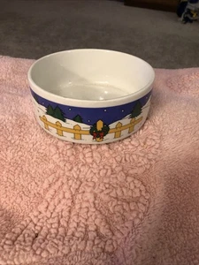 Vintage Studio Nova Weihnachten Katze Keramik Schmuck Schale Hof Kranz Kätzchen Miauen - Bild 1 von 4