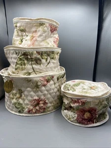 NEU Once Upon A Rose Schmetterling stapelbar verschachtelt weich Aufbewahrungsboxen 4er Set - Bild 1 von 10