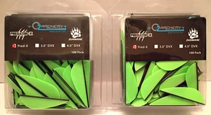 Q2I Bogenschießen Pred-X Zielscheibe Bogenschießen Flügel - neongrün 2 Packungen je 100 - Bild 1 von 3