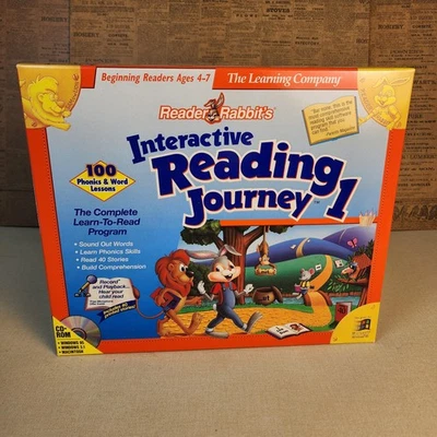 Vintage Reader Rabbit Interactive Reading Journey 1 PC CD-ROM Ages 4-7 Win/Mac - Image 1 of 4