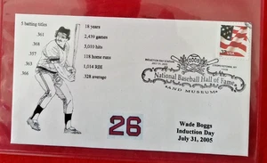 Baseball Hall of Fame Induktion Tagesbrief Cooperstown Station 31. Juli 2005 BOGGS - Bild 1 von 2