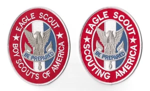 Scouting America & Boy Scouts of America 4"x6" Eagle Scout Jacket Patch Set - Picture 1 of 2