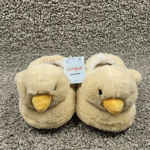 Cat & Jack Duck Slippers Shoes Kids XL 11-12 Yellow Plush Soft Cozy Animal - Picture 1 of 9