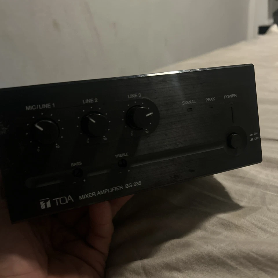 TOA BG-235 CU 3 Channel Mixer Amplifier 35 Watts for Paging Background Music - Image 1 of 2