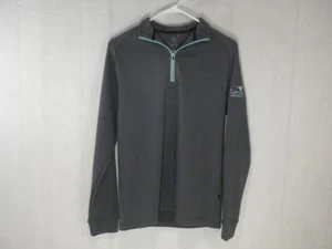 Swannies Jacket Mens S Gray 1/4 Zip Golf Club Logo Sleeve Pullover - Picture 1 of 9