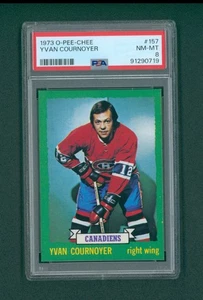 1973 O-Pee-Chee Hockey Card - #157 Yvan Cournoyer, PSA 8 NM/MT - Bild 1 von 2