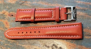 Breitling 20 mm x 18 mm braun Kalbsleder Uhrenarmband Band SCHLIESSE ENTHALTEN - Bild 1 von 4