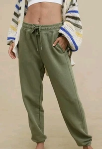Neu ohne Etikett Aerie The Chill Jogginghose Gr. XS distressed grün Jogginghose Lounge weiche Tasche - Bild 1 von 8