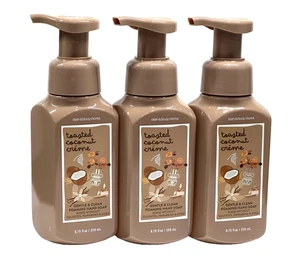 3 BATH & BODY WORKS TOASTED COCONUT CREME GENTLE FOAMING HAND SOAP WASH 8.75 OZ - Picture 1 of 6