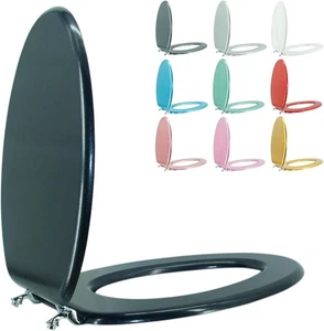 Länglicher Toilettensitz Holz verhindert Verschieben länglich, dunkelblau  - Bild 1 von 5