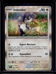 Indeedee SV01: Scarlet & Violet Base Set Pokémon #153/198 Pokémon Holo NM+ - Imagen 1 de 2