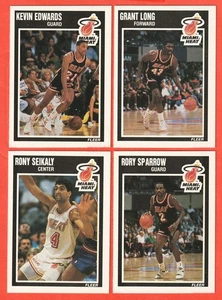 MIAMI HEAT - 1989-90 Fleer Team Set - (4) Karten Seikaly/Long/Edwards/Sparrow - Bild 1 von 2
