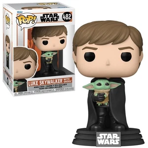 Funko POP Star Wars Luke Skywalker & Grogu The Mandalorian #482 Vinyl Figure New - Picture 1 of 5