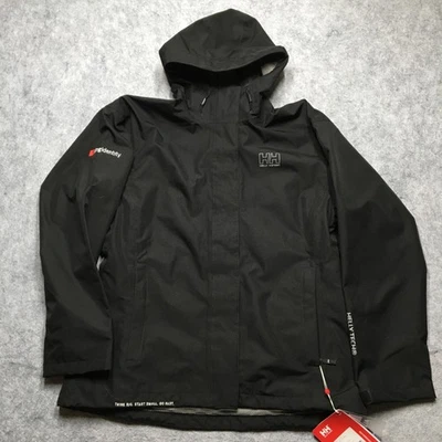 Helly Hansen Jacket Womens XL Black W Seven J Helly Tech Hooded 62066-992 Rain - Image 1 of 4