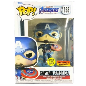 Pop Cave 2022 VAULTED - MARVEL: CAPTAIN AMERICA Volcano X Esclusivo GLOW METALLIC - Foto 1 di 7