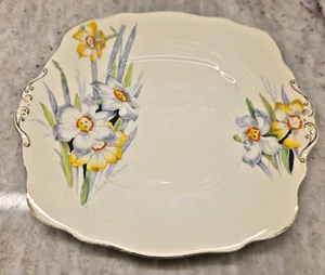 Royal Albert Crown Narzissen Tablett mit Griffen 10" Made in England - Bild 1 von 14