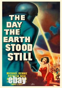 Sci Fi GORT Roboter DAY EARTH STAND STILL Pat Neal 16,5 x 11,7 GROSSE Lobby Card Art - Bild 1 von 1