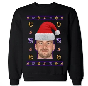 LUKALIDAYS UGLY CHRISTMAS XMAS LUSTIGER BASKETBALL URLAUB HERRENPULLOVER MIT RUNDHALSAUSSCHNITT - Bild 1 von 2